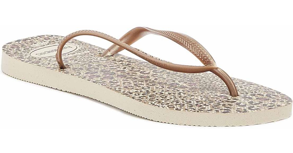 havaianas slippers beige