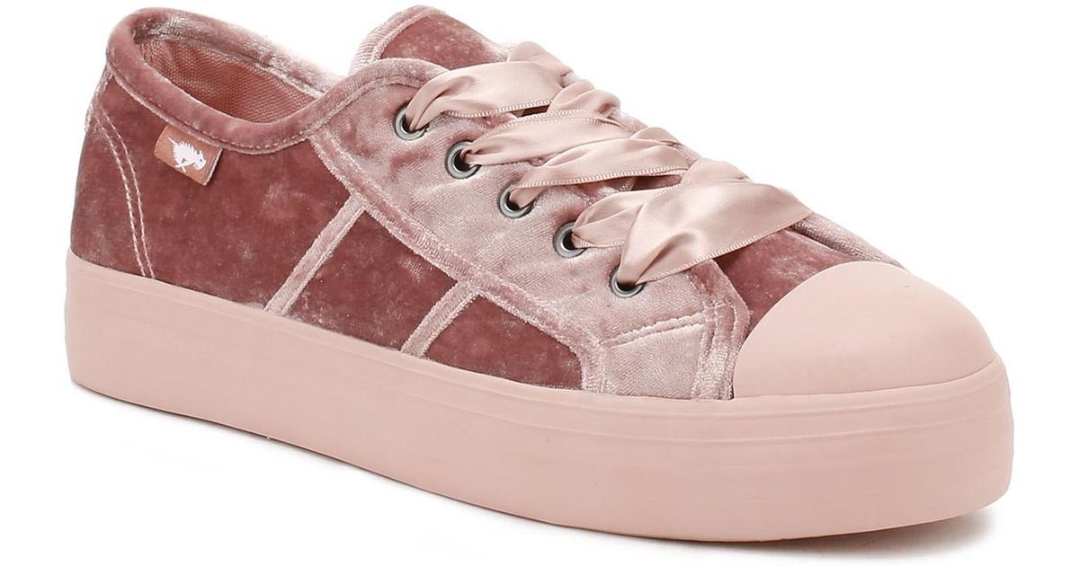 pink velvet trainers