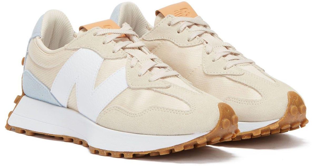 New Balance 327 Calm Trainers in Taupe (White) - Lyst