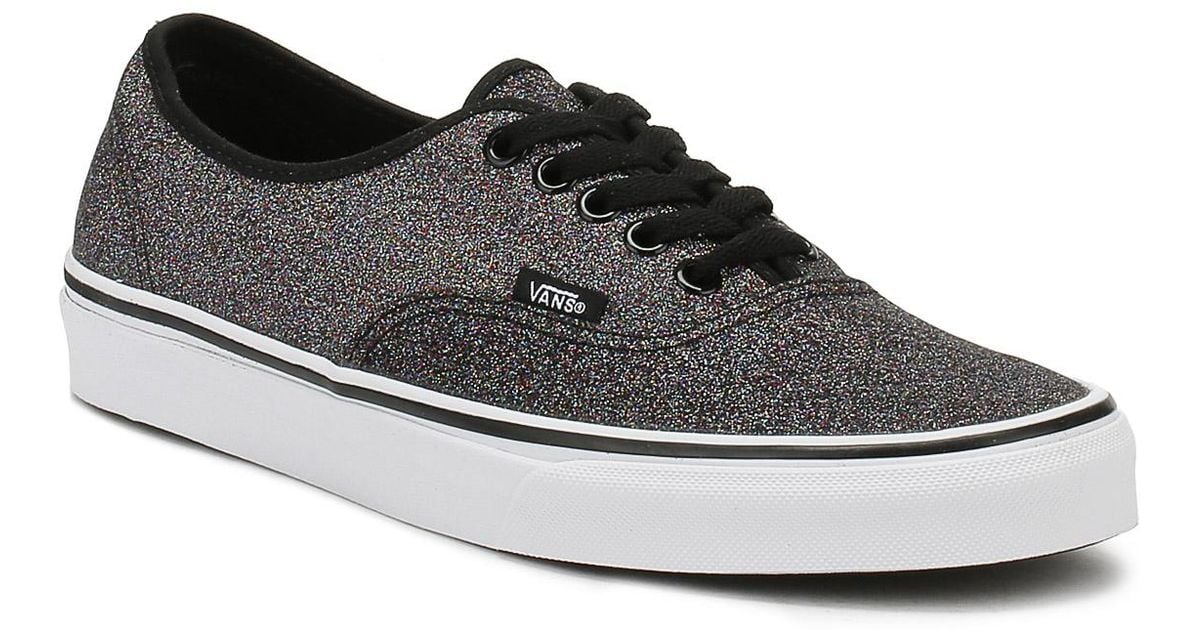 vans black glitter shoes