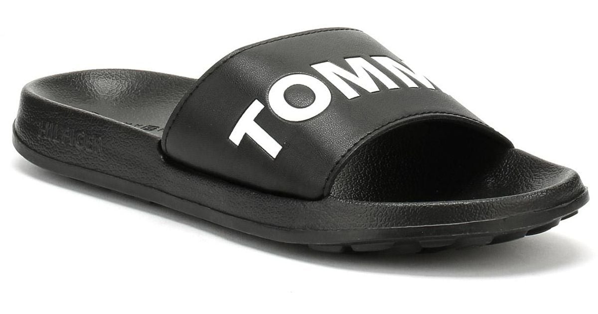 black tommy slides