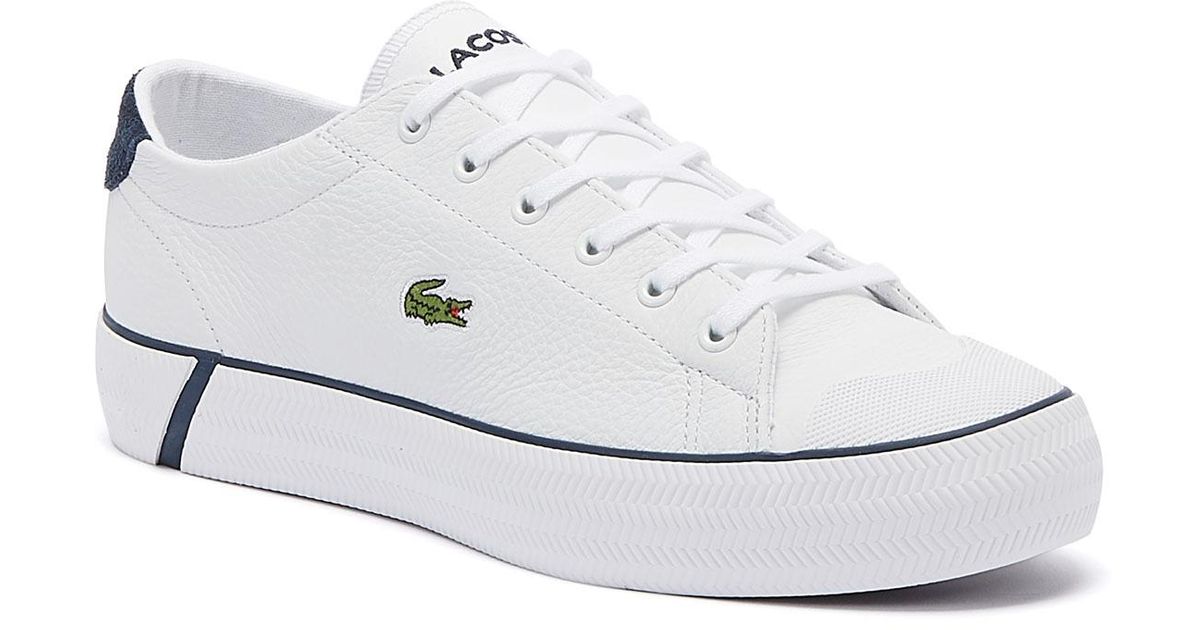 Lacoste Leather Gripshot 120 5 Womens White / Navy Trainers for Men - Lyst
