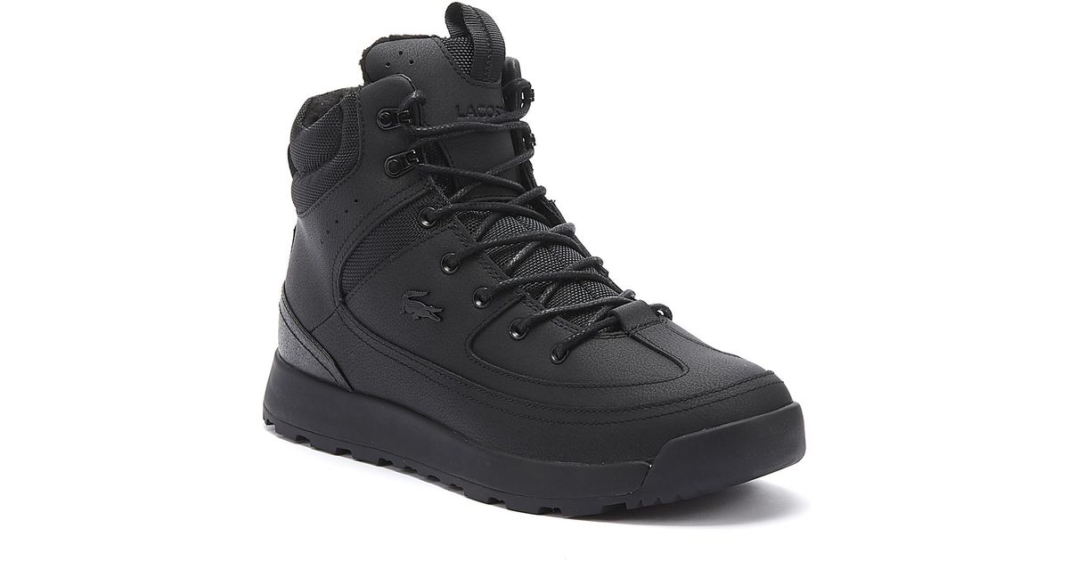 lacoste boots black