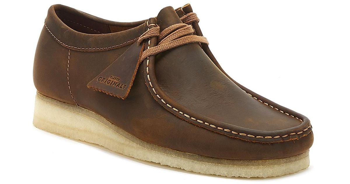 Clarks Originals Wallabee Mens Beeswax Leather Shoes in Brown for Men ...