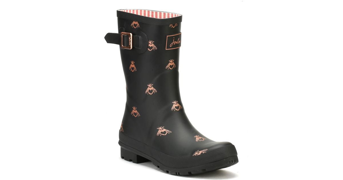 Black Love Bees Molly Welly Boots 