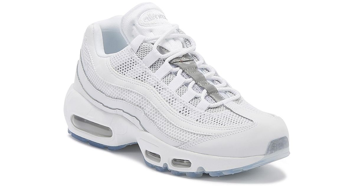 nike air max 95 trainers in silver and beige