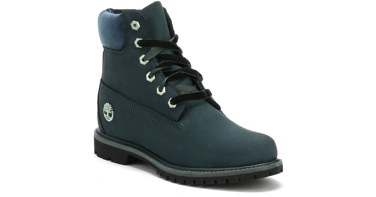 dark green timberland boots womens