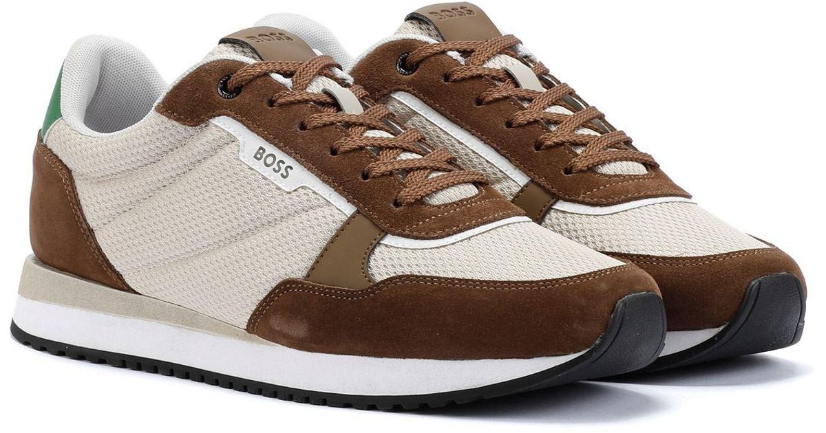BOSS KAI RUNN - Baskets basses - open white/écru