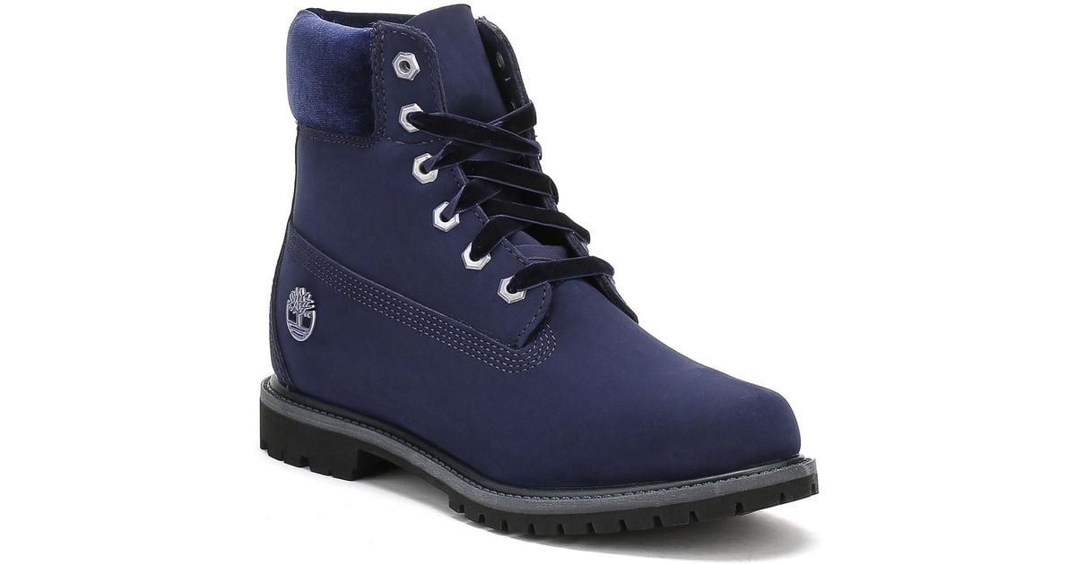 timberland blue boots womens