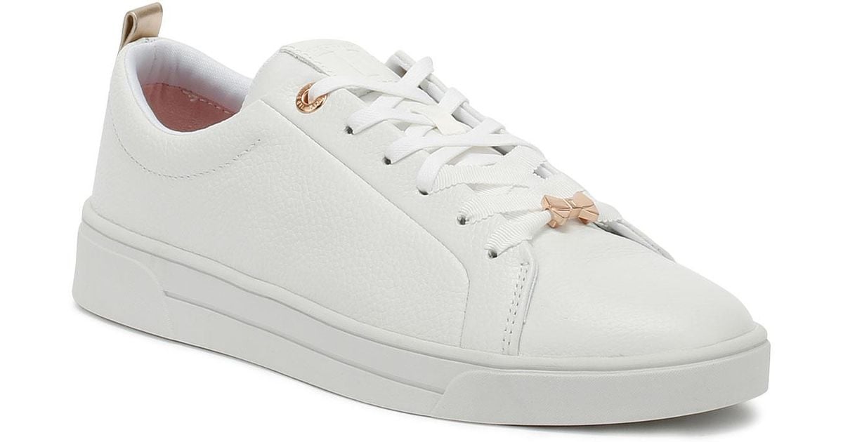 gielli lace up leather trainers