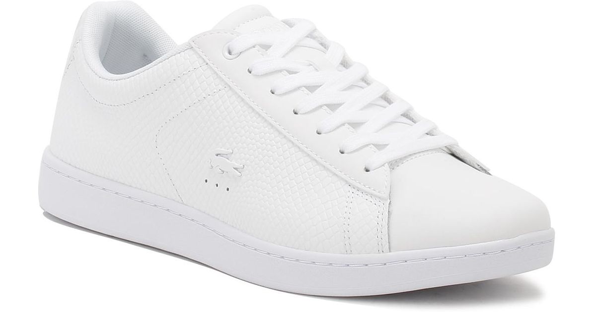 Lacoste Leather Womens White Carnaby 