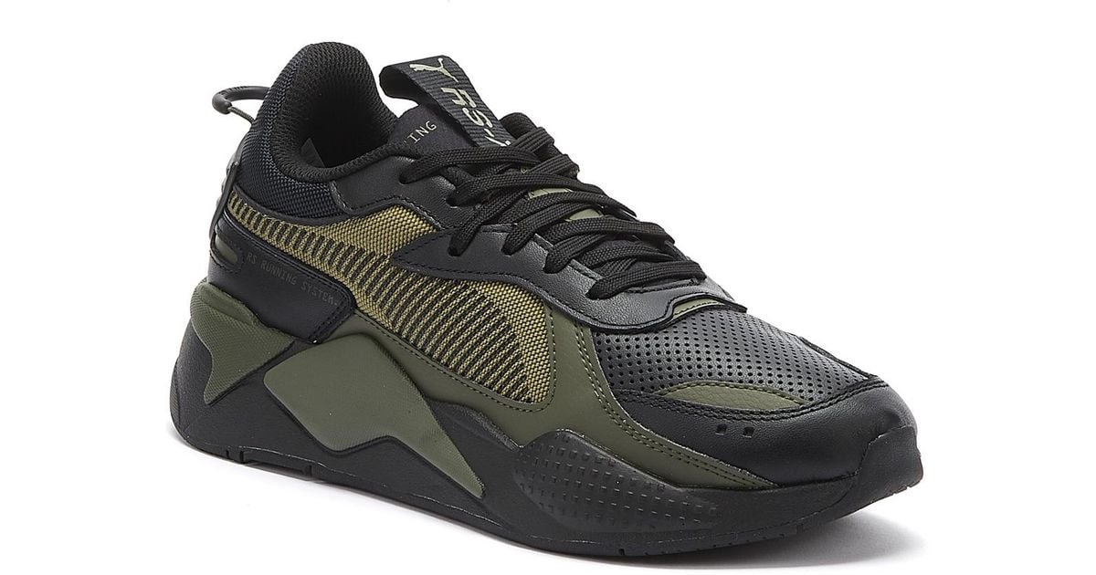 PUMA Rs-x Winterized Mens Black / Olive Trainers for men PUMA Rs-x Winterized Mens Black / Olive Trainers for men