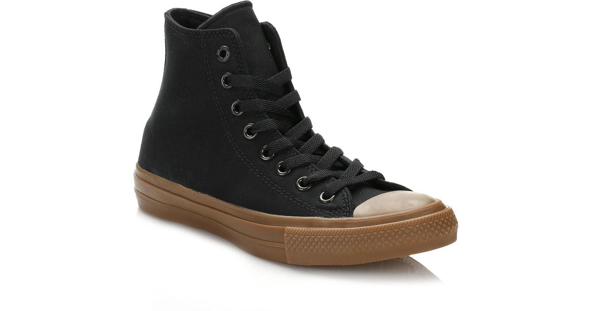converse chuck taylor ii black hi top trainers