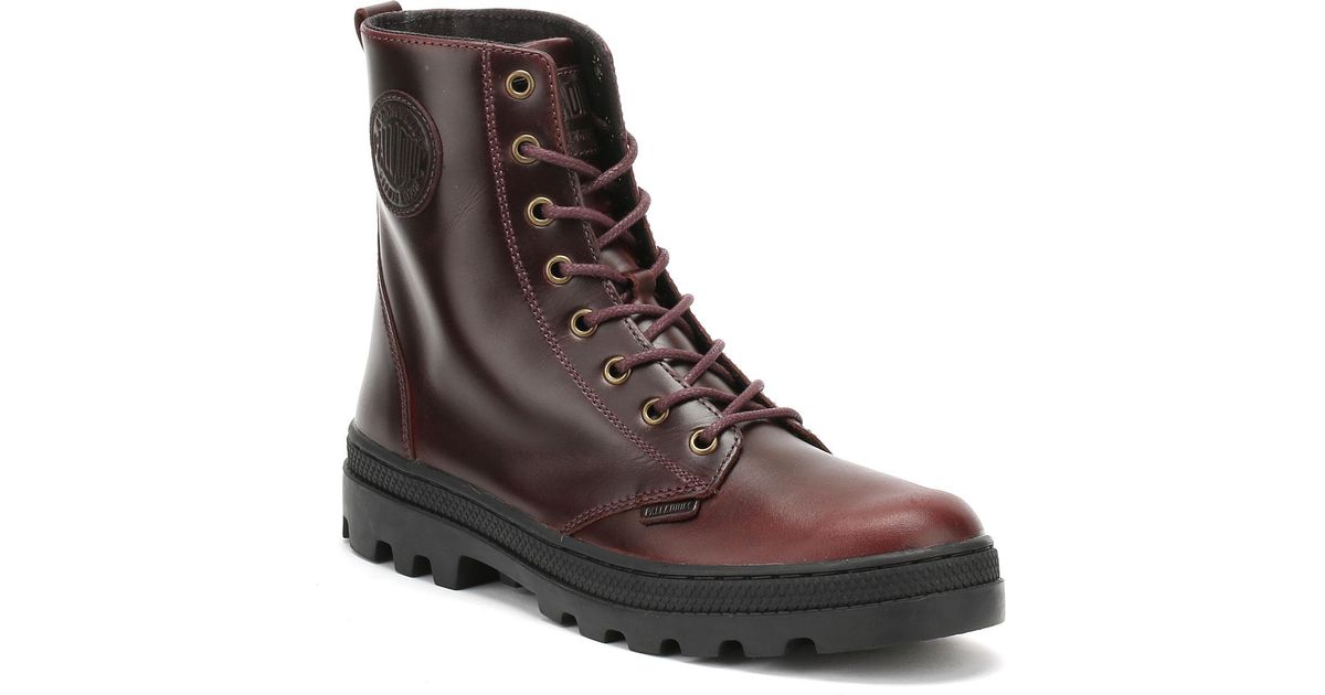 burgundy palladium boots