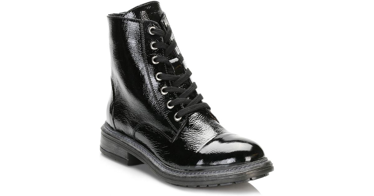 womens black patent boots