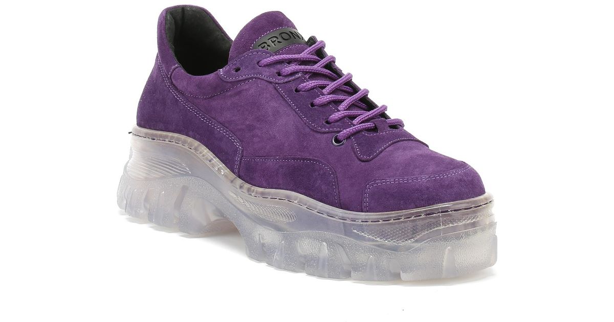purple chunky sneakers