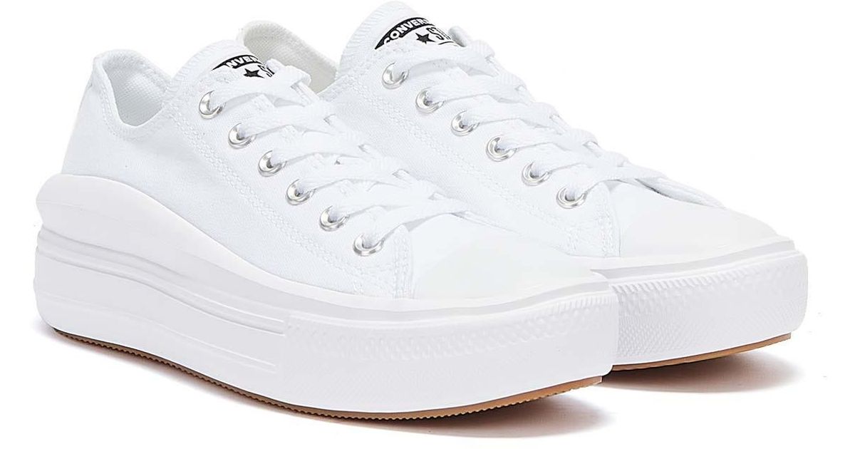 Converse Canvas Move Platform Ox Womens White Trainers - Lyst