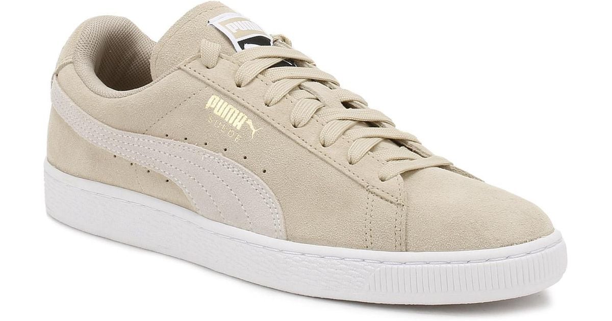 PUMA Womens Beige Safari Suede Classic Trainers in Natural - Lyst