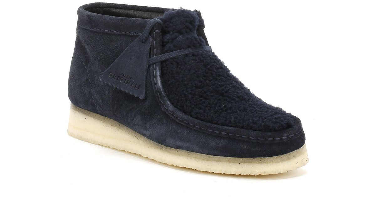clarks womens navy boots