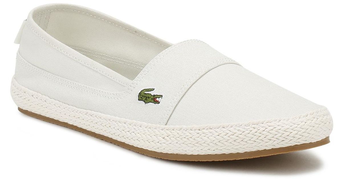 Lacoste Canvas Womens White / Pink 