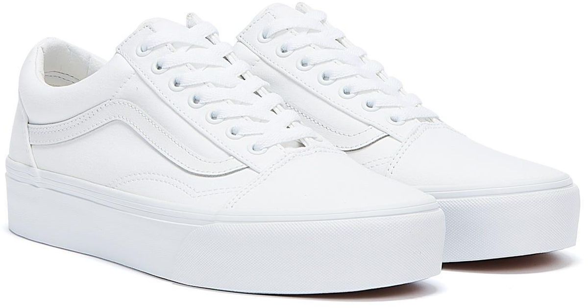 vans old skool platform blanche