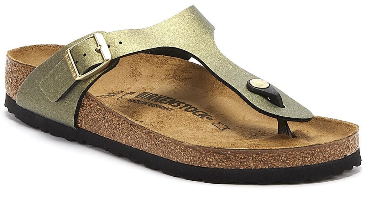 birkenstock gizeh sandals rose gold