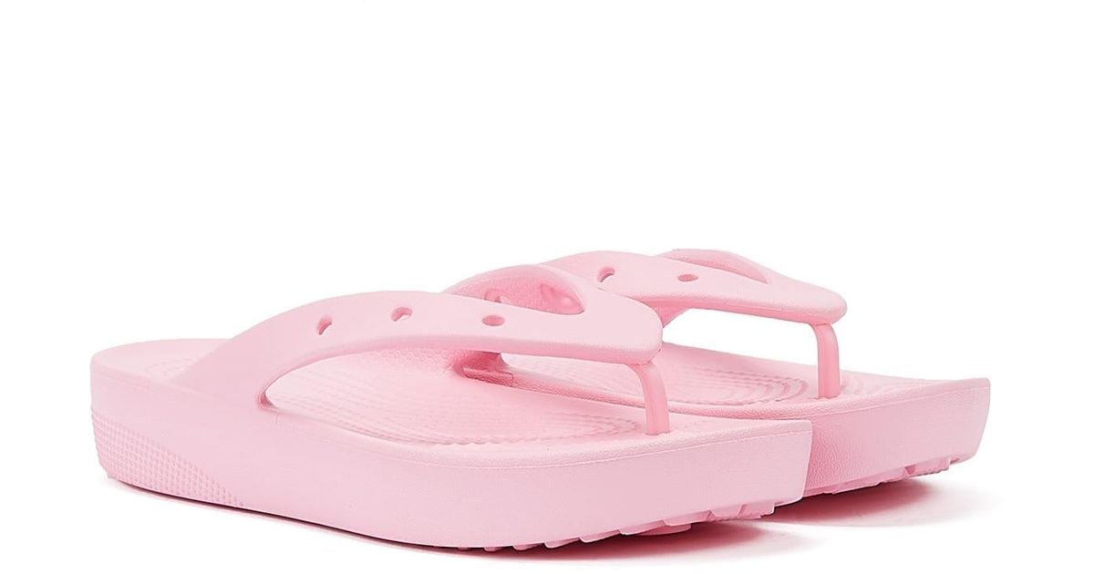 Crocs™ Classic Platform Flamingo Flip Flops in Pink | Lyst UK