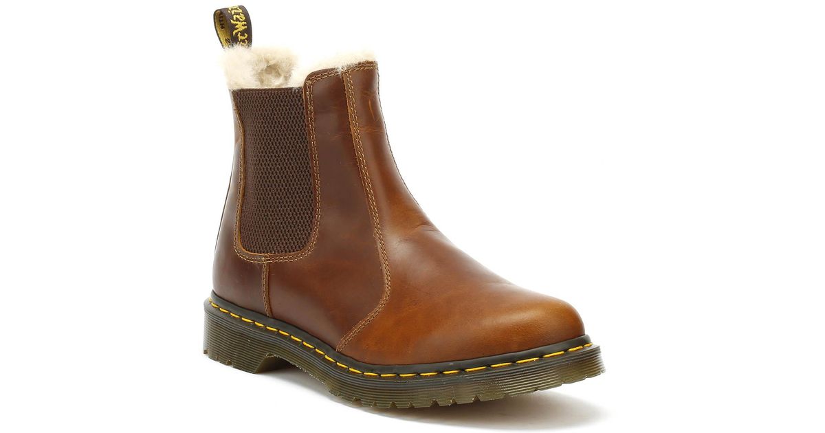 Dr. Martens Leather Dr. Martens 2976 Leonore Womens Brown Butterscotch Boots - Lyst