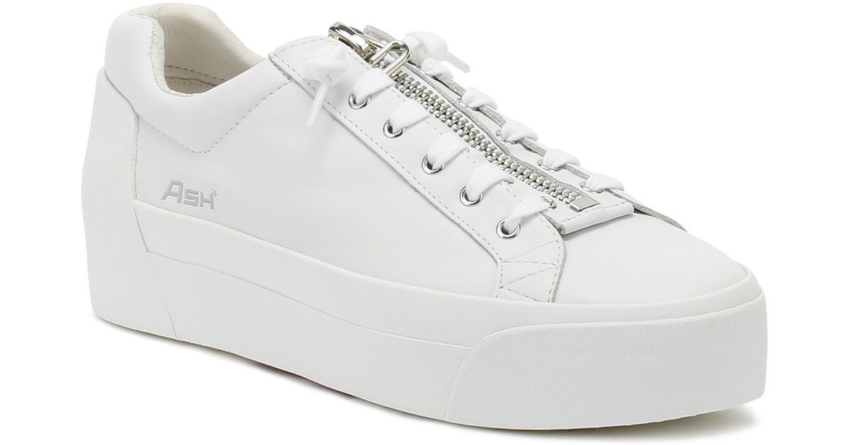 womens white platform trainers