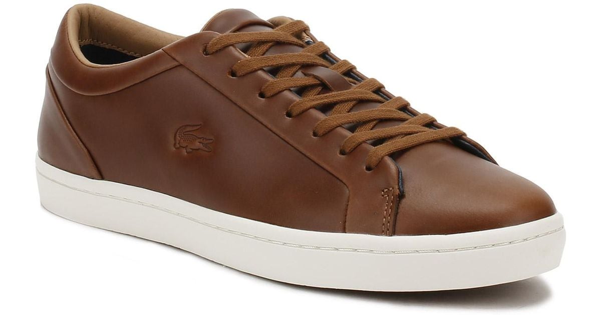 mens brown lacoste trainers