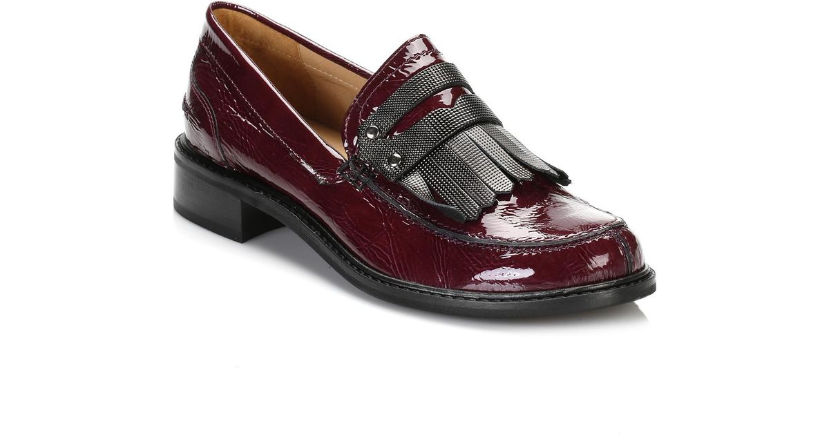burgundy loafers womens