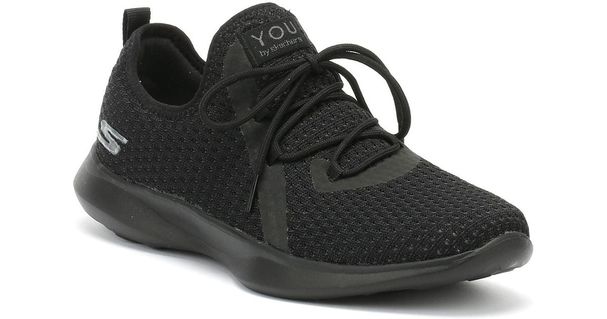 all black ladies skechers