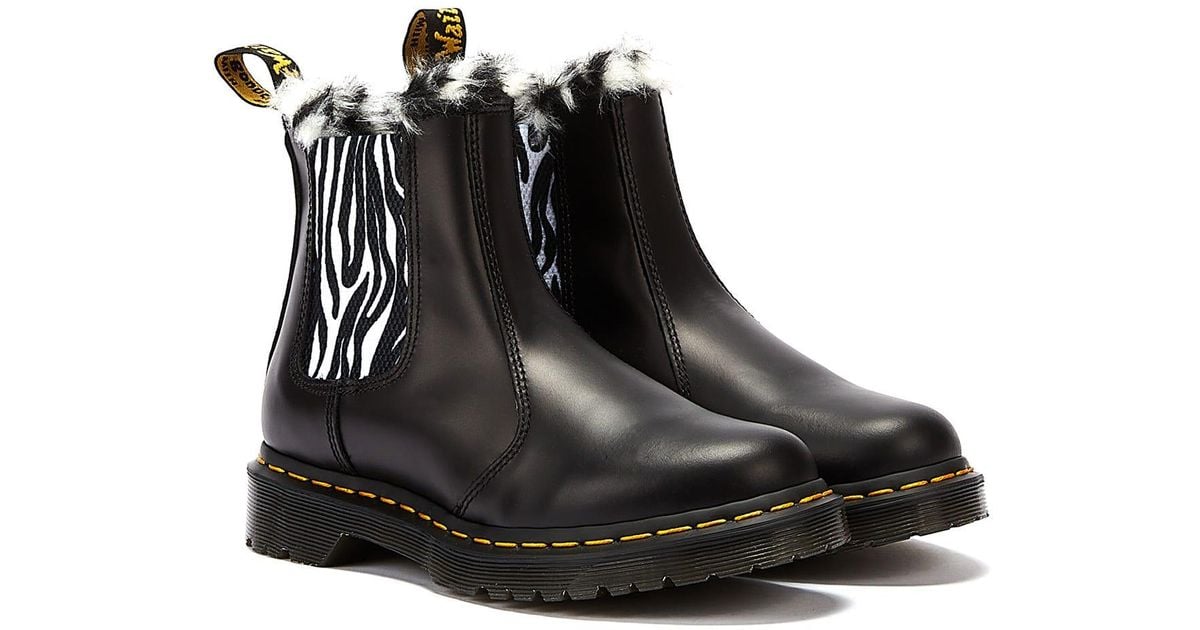 2976 leonore womens black zebra atlas boots Dr. Martens Lyst