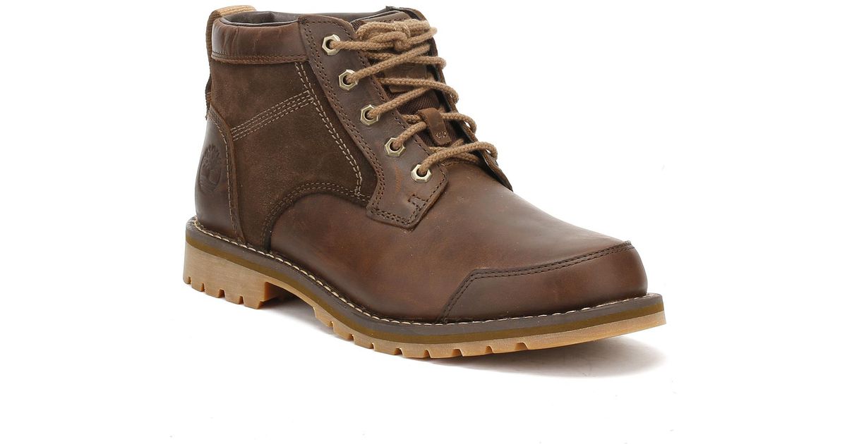 dark brown larchmont 5 eye chukka boots