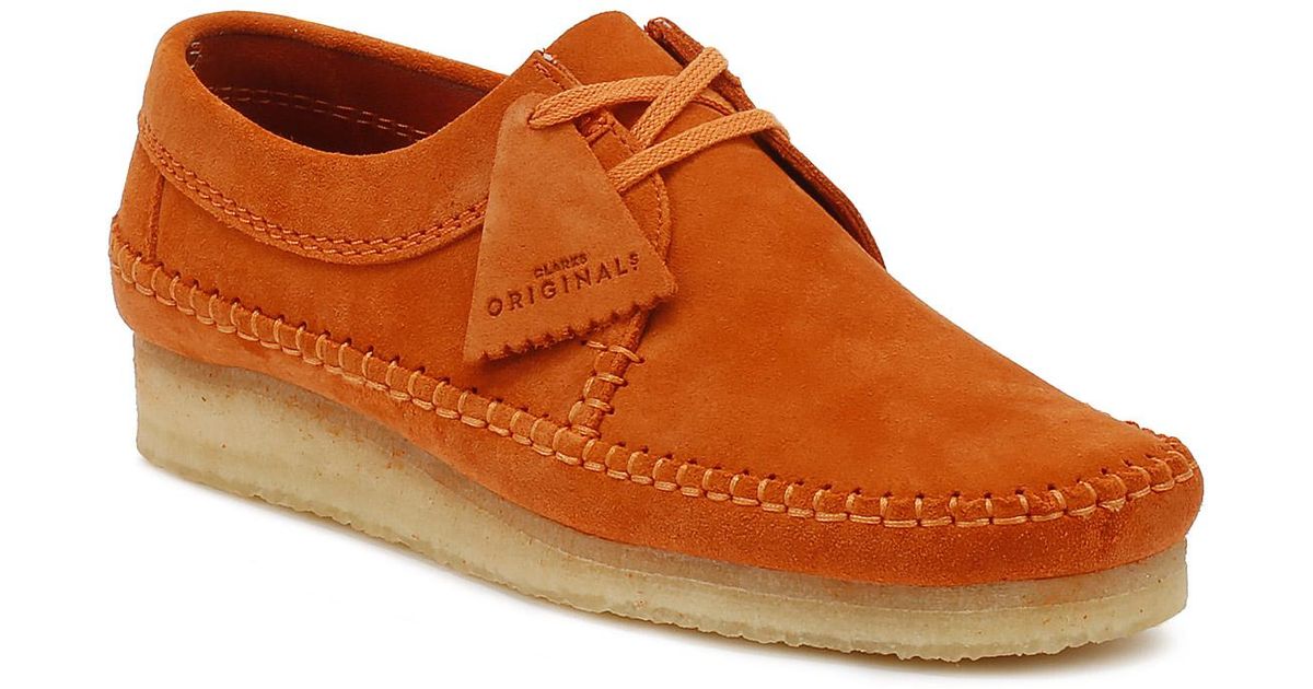 clarks orange shoes