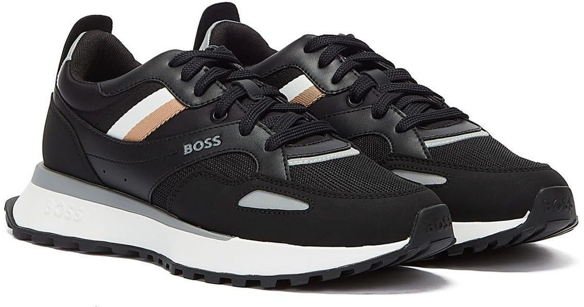 BOSS by HUGO BOSS Jonah Runn Trainers in Black for Men | Lyst UK