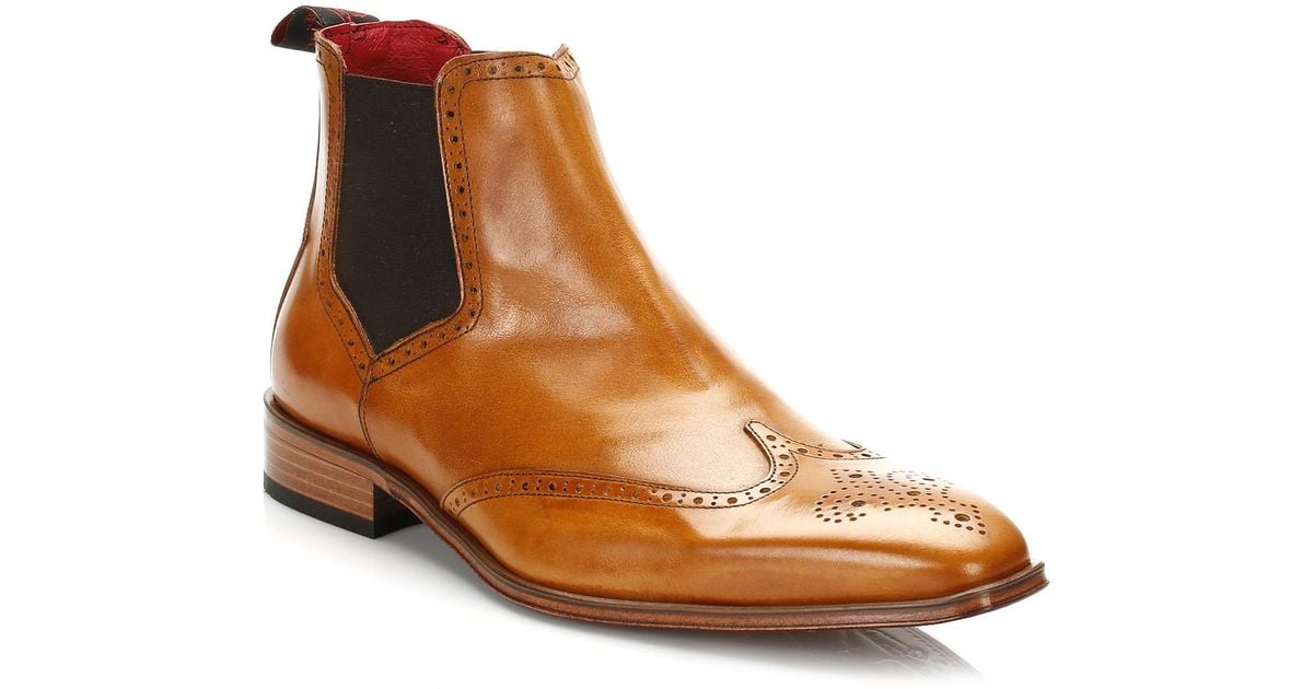 mens brogue chelsea boots