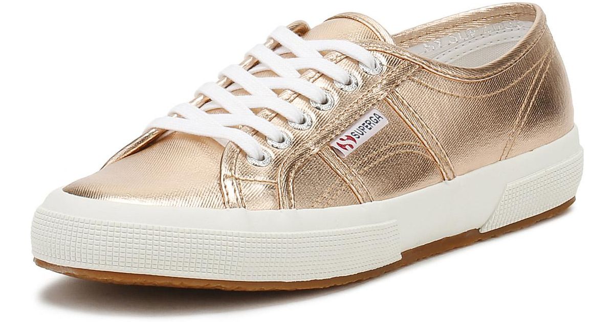 superga rose gold trainers