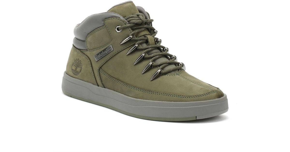 timberland green trainers