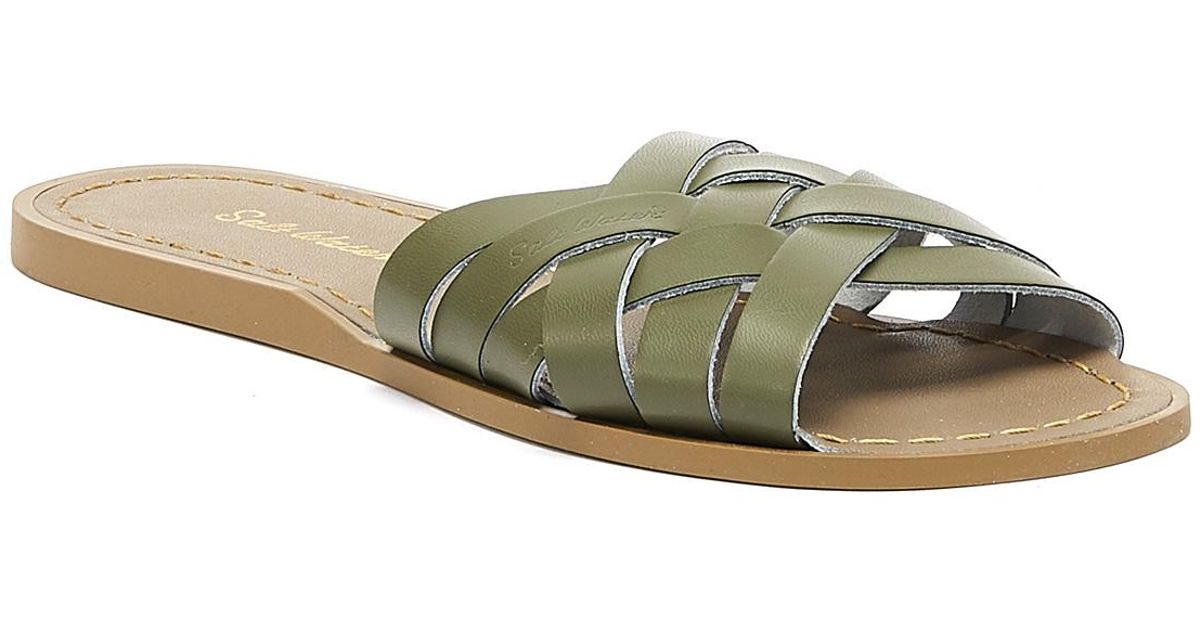 olive green saltwater sandals