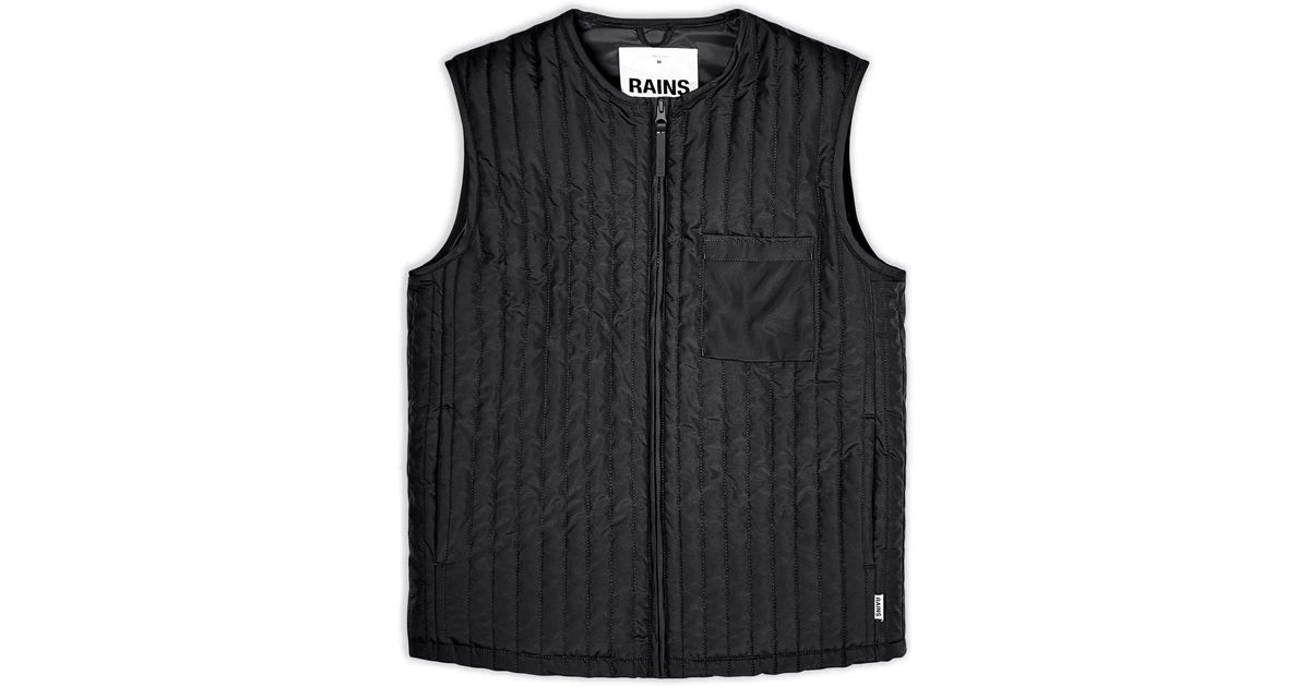 Rains Jackets Chaleco Liner Vest in Black Womens Clothing Jackets Waistcoats and gilets 