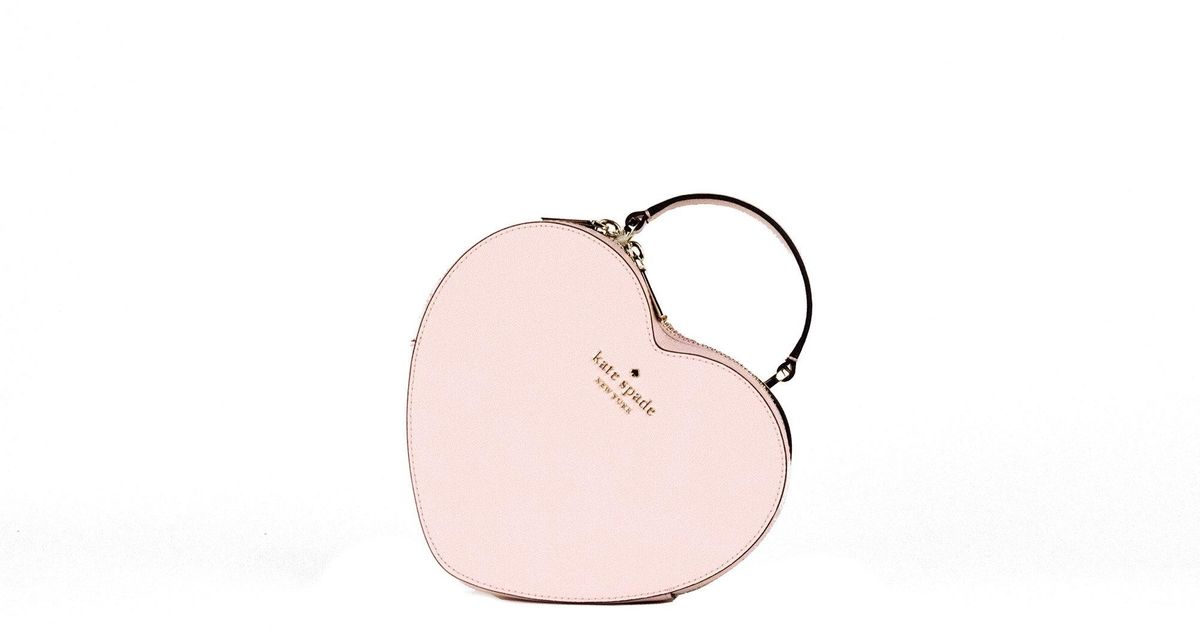 Kate Spade Love Shack Chalk Pink Saffiano Top Handle Heart Crossbody