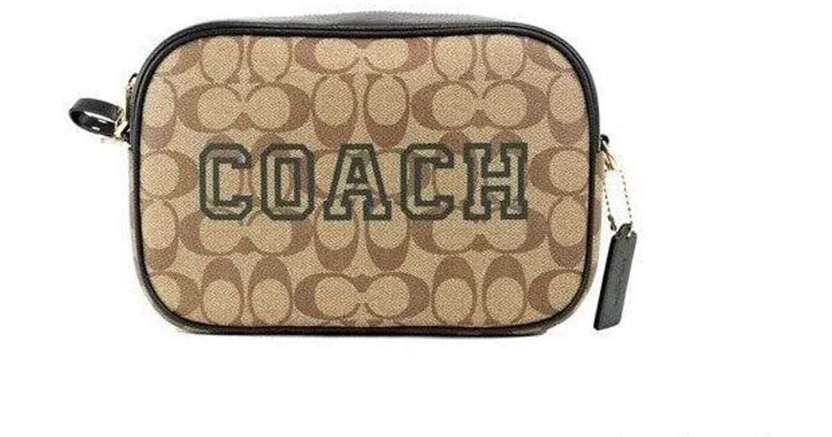 COACH Jamie Medium Varsity Signature Amazon Green Camera Crossbody Bag