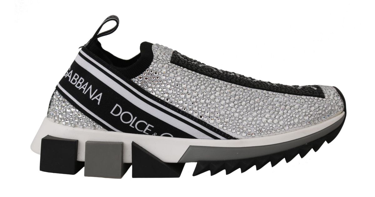 Dolce & Gabbana Black Clear Crystal Running Limited Sneakers Shoes | Lyst UK