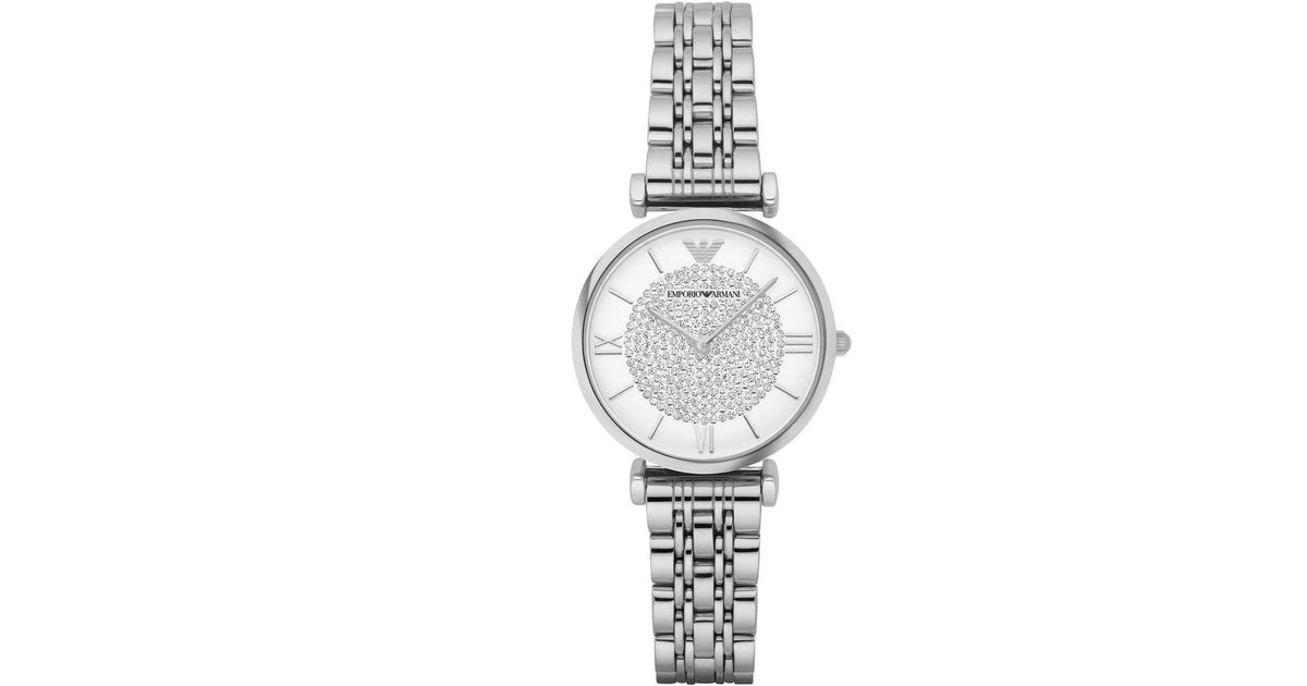 Armani Silver Watch in Metallic | Lyst