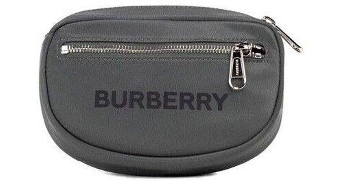 Burberry Cannon Charcoal Grey Branded Nylon Econyl Belt Bag Fanny