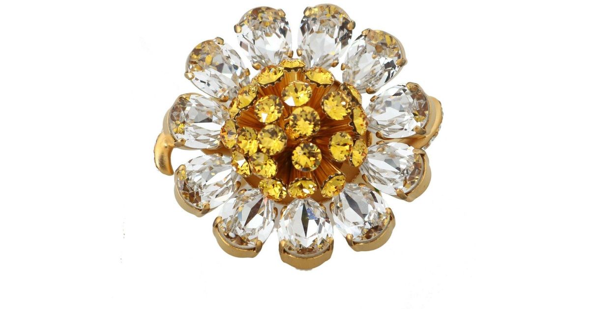 Dolce & Gabbana Gold-Tone Brass Ring - S