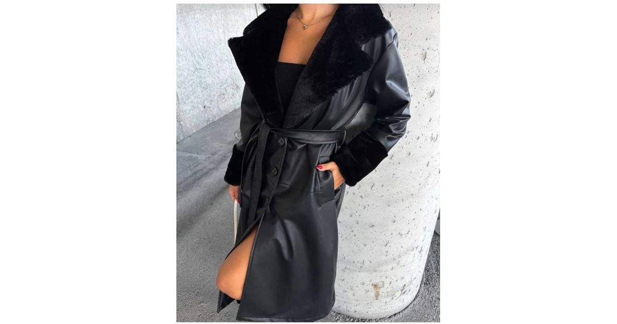 Manteau Missguided Ledermantel Missguided