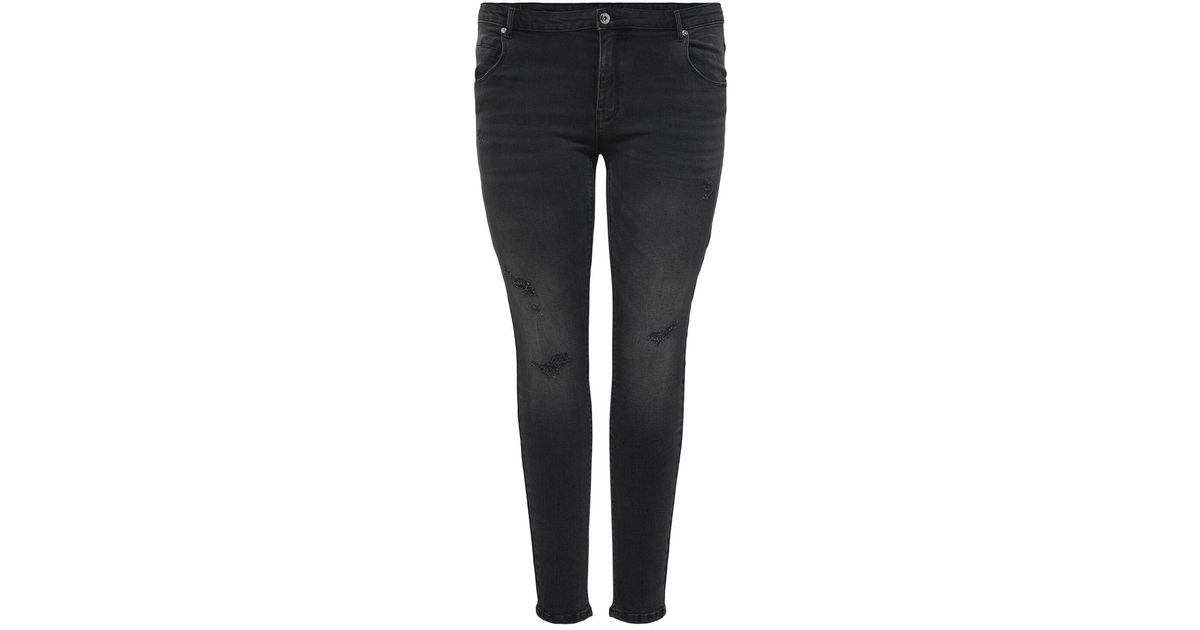 DE Skinny-fit-jeans Lyst Only Schwarz in carlucca | Carmakoma