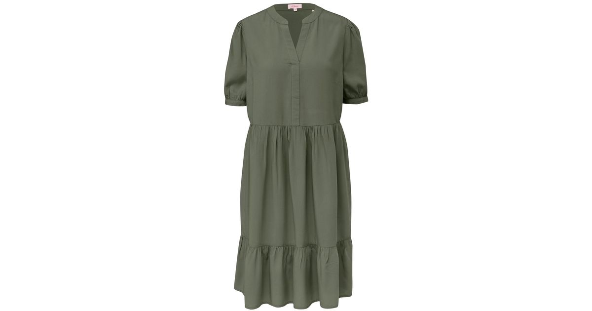 S.oliver Kleid gerüschter saum in Grün | Lyst DE